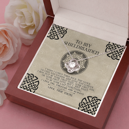 VIKING SYMBOL BE YOUR LAST EVERYTHING LOVE KNOT NECKLACE GIFT FOR SHIELDMAIDEN