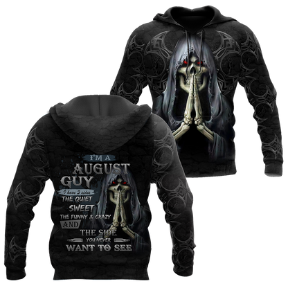 August Guy Skull 3D All Over Printed Shirts JJW28102003