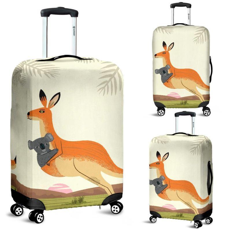 AUSTRALIA KANGAROO AND KOALA LUGGAGE COVER A1 - Amaze Style™-LUGGAGE COVERS