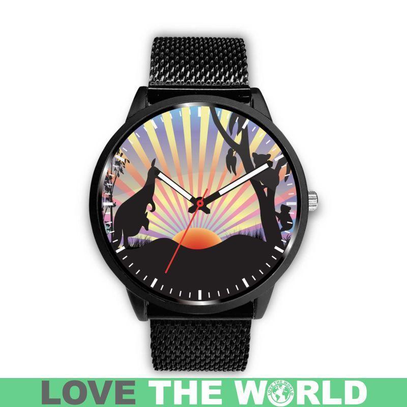 AUSTRALIA KANGAROO & KOALA LEATHER/STEEL WATCH K5 - Amaze Style™-LEATHER-STEEL WATCHES