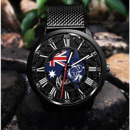 AUSTRALIA MAP KOALA LEATHER/STEEL WATCH R1 - Amaze Style™-LEATHER-STEEL WATCHES