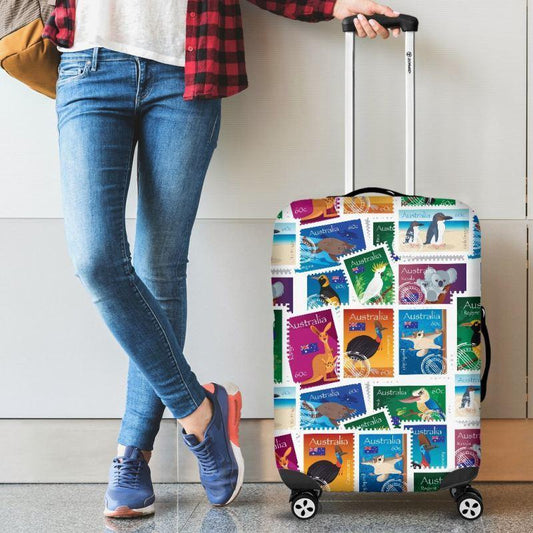 AUSTRALIAN STAMPS LUGGAGE COVER K5 - Amaze Style™-LUGGAGE COVERS