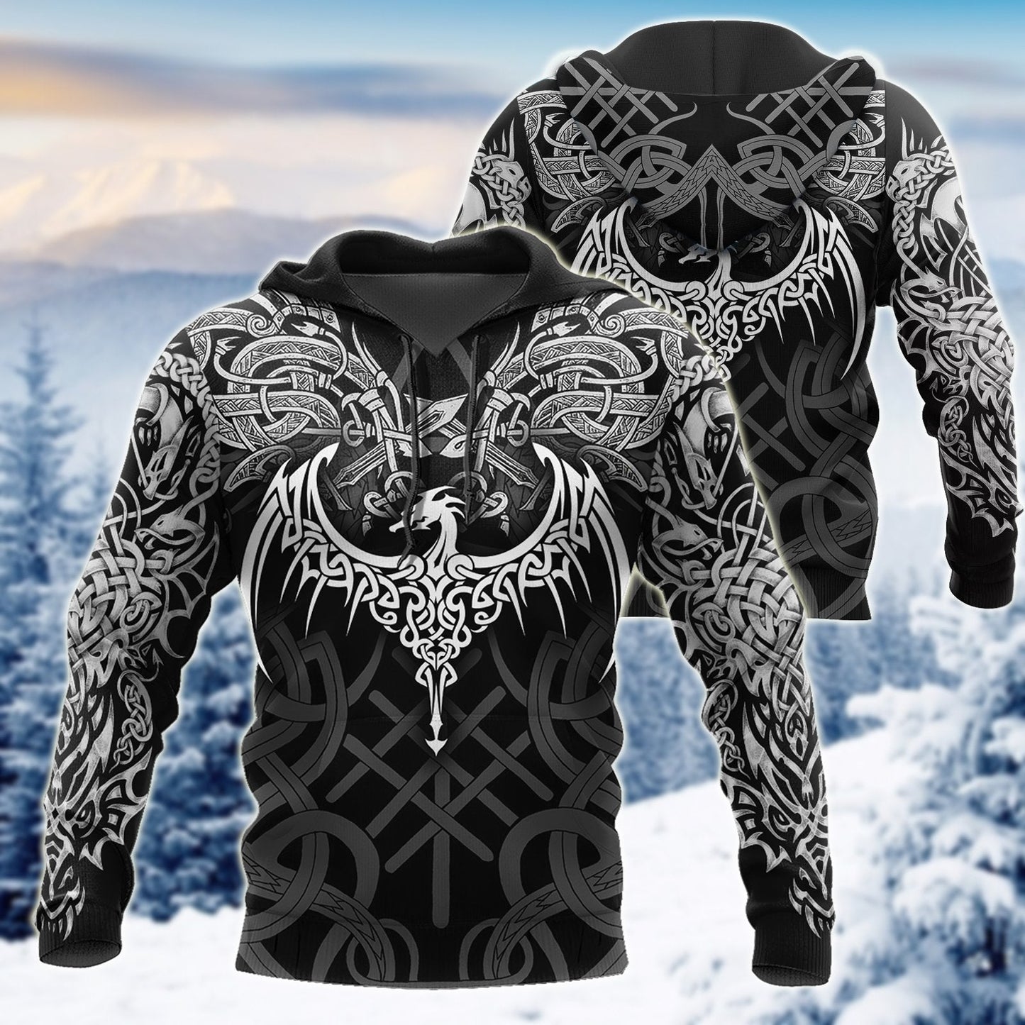Celtic Dragon Tattoo Art 3D All Over Printed Shirts Hoodie AZ020102 - Amaze Style™-Apparel