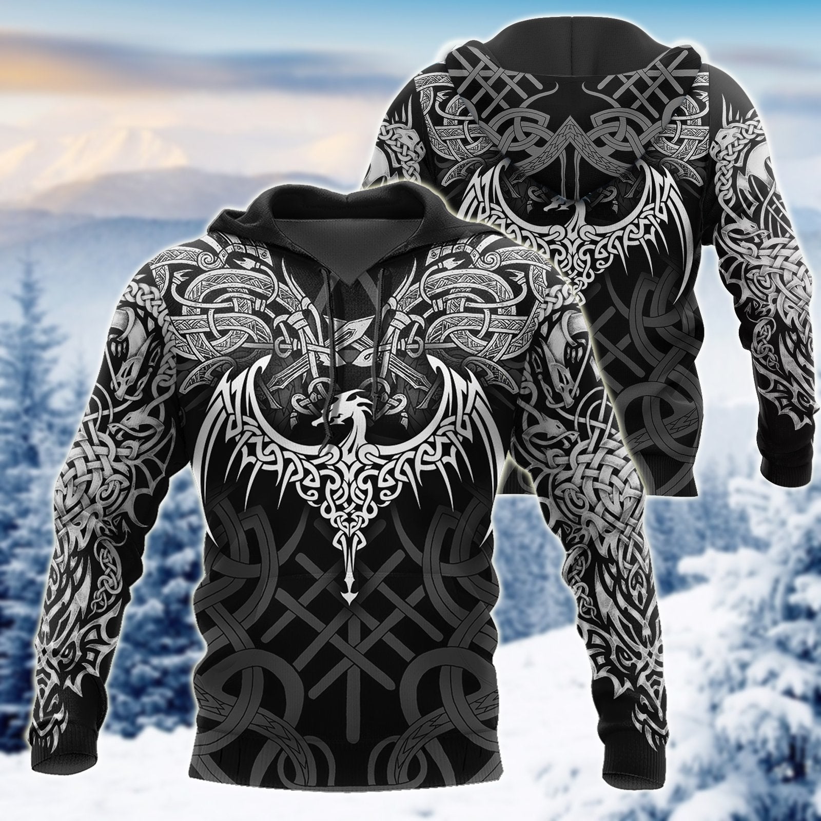 Celtic Dragon Tattoo Art 3D All Over Printed Shirts Hoodie AZ020102 - Amaze Style™-Apparel