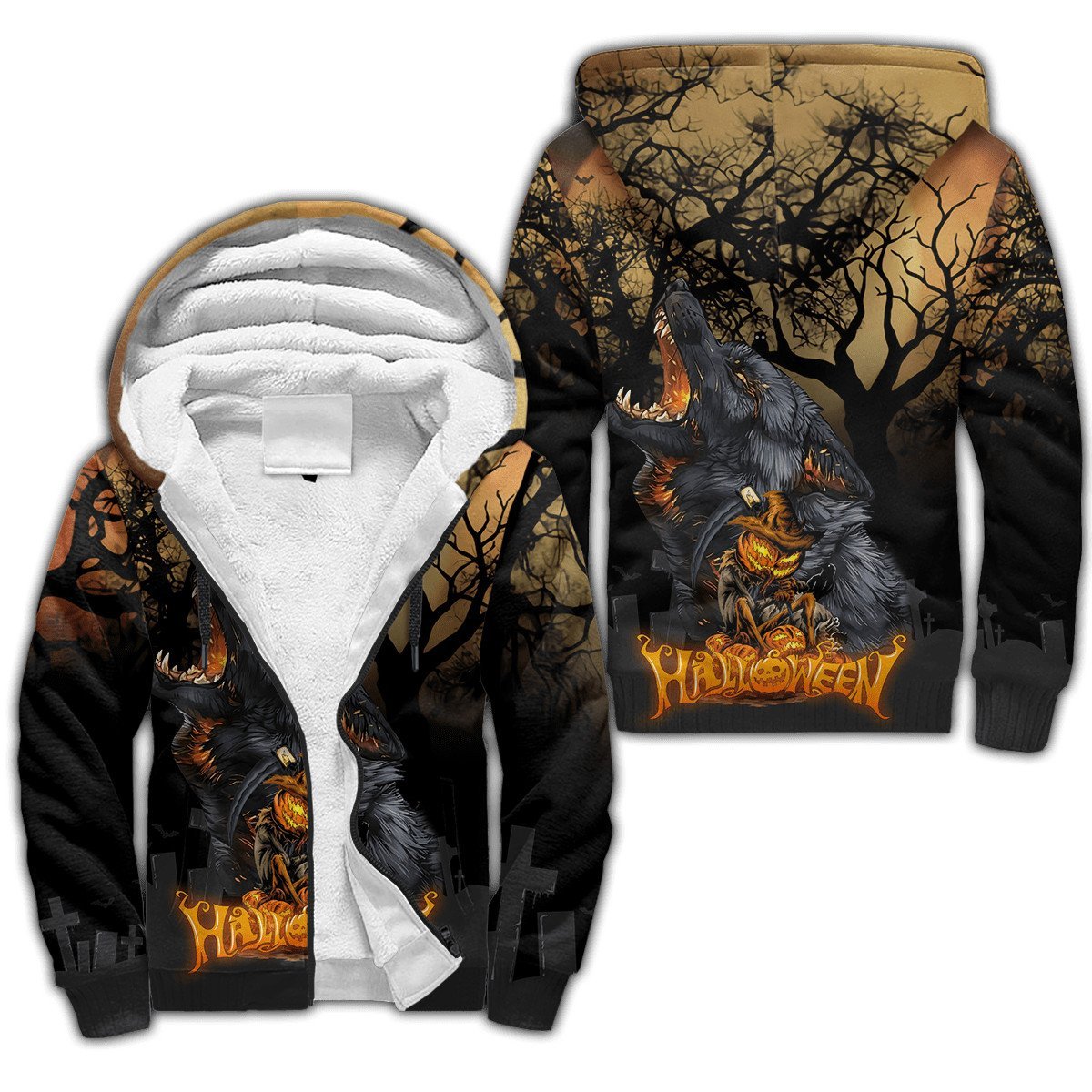 Halloween Wolf 3D All Over Printed Unisex Shirts