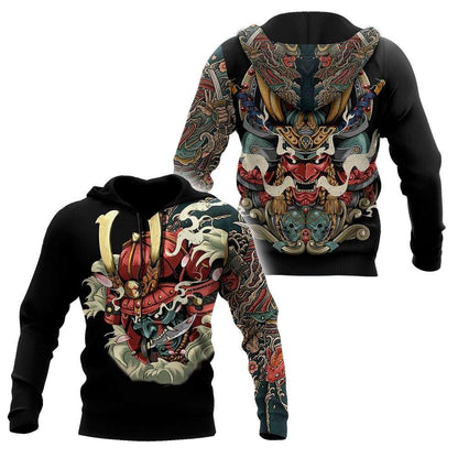 Samurai Tattoo 3D All Over Printed Unisex Shirts