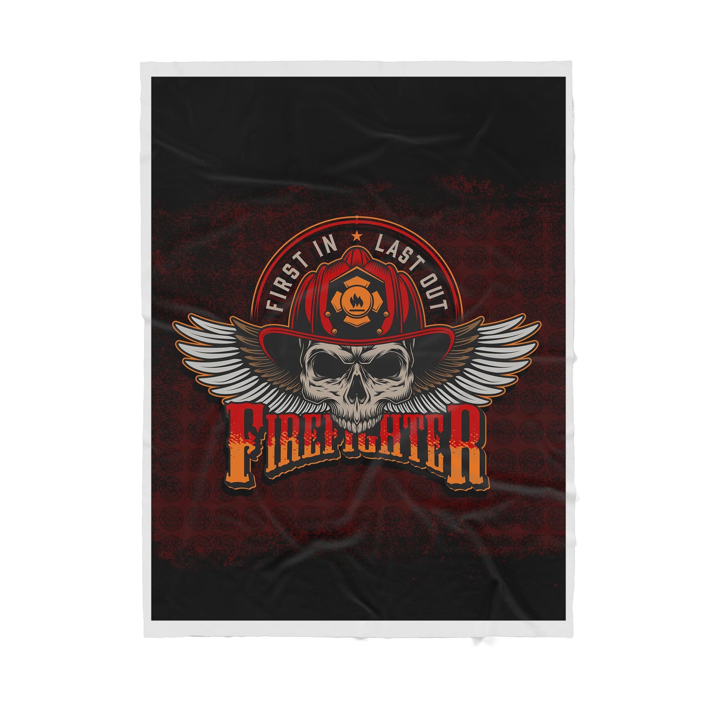 Firefighter Skull Sherpa Blanket