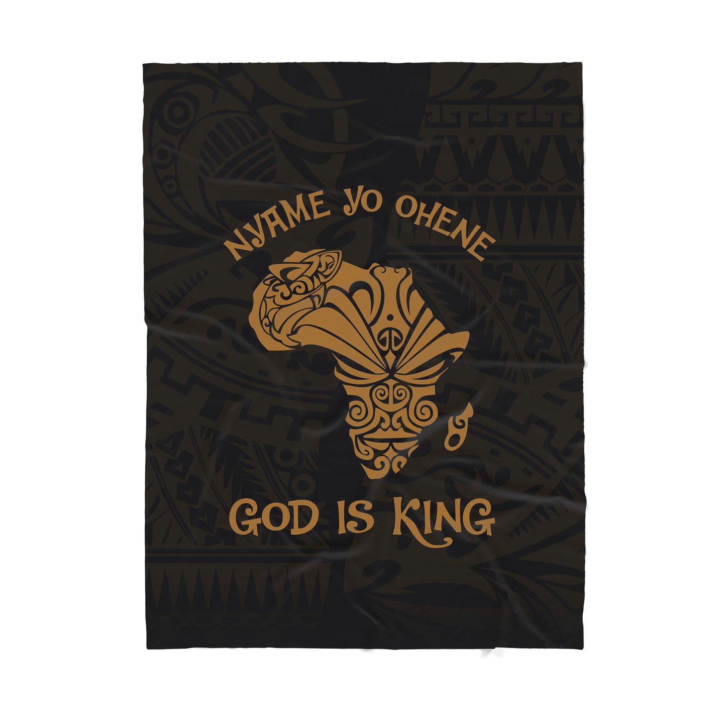 Custom Blanket - African Map DNA - Deluxe Sherpa Blanket ML