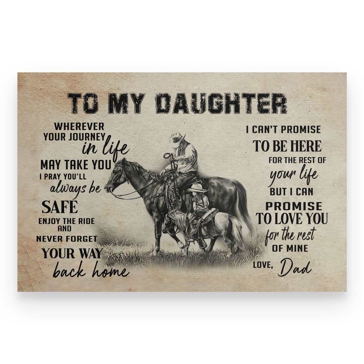Family Canvas-To My Daughter Hunting TA