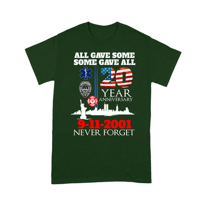 Never Forget 20th Anniversary V-Neck T-Shirt, Best Gifts For Police Officers