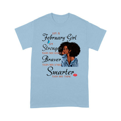 February Black Girl T shirt DL - African Girl T-shirt
