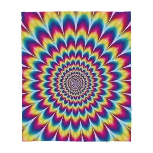 Colorful Hippie Pattern Sherpa Blanket