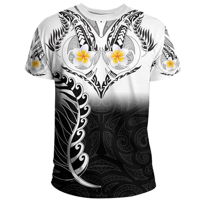 New Zealand Aotearoa Maori Fern and Plumeria Tattoo shirt and short for man and women PL240302 - Amaze Style™-Apparel