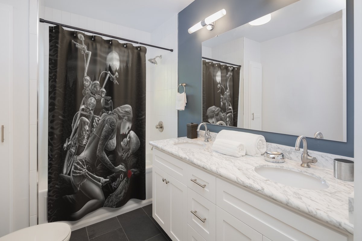 Ride or die Set-Home Decor-Printify-Combo Shower Curtains + Towel + bath mats (20% OFF)-Vibe Cosy™