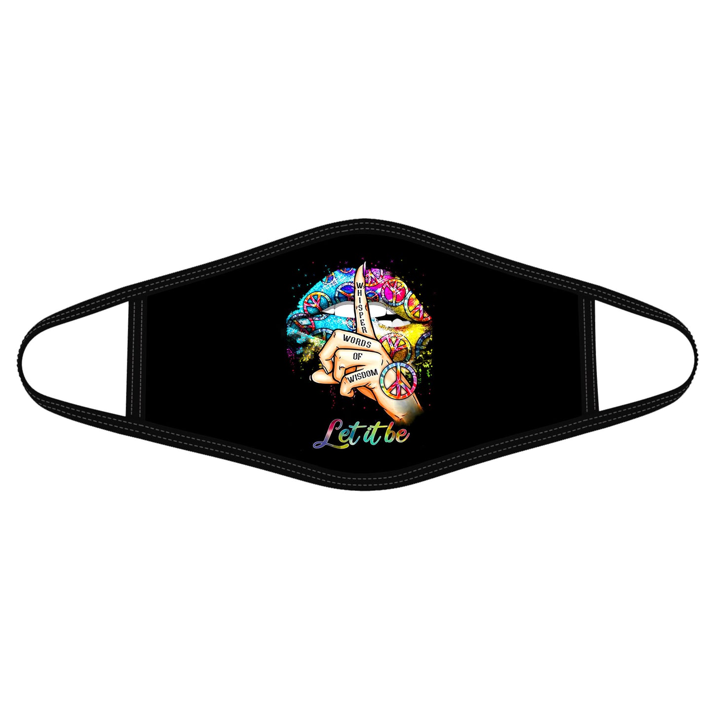 Let it be Hippie Lips Face Mask DL