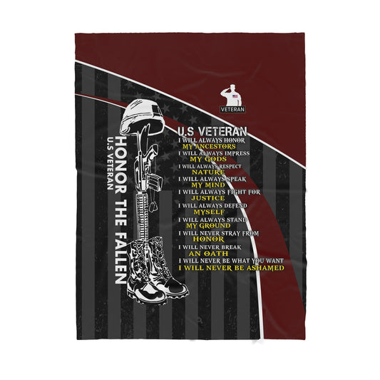Veteran U.S Honor the fallen - Gift for your heroes - Sherpa Blanket HC