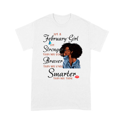 February Black Girl T shirt DL - African Girl T-shirt