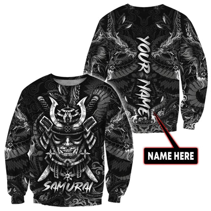 Custom Name Samurai Mask 3D All Over Printed Unisex Shirts