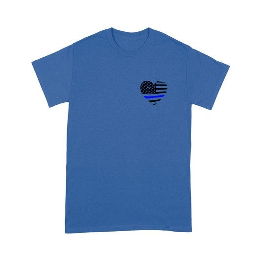 Thin Blue Line Honor The Fallen Thank The Living Standard T-Shirt Police Tee