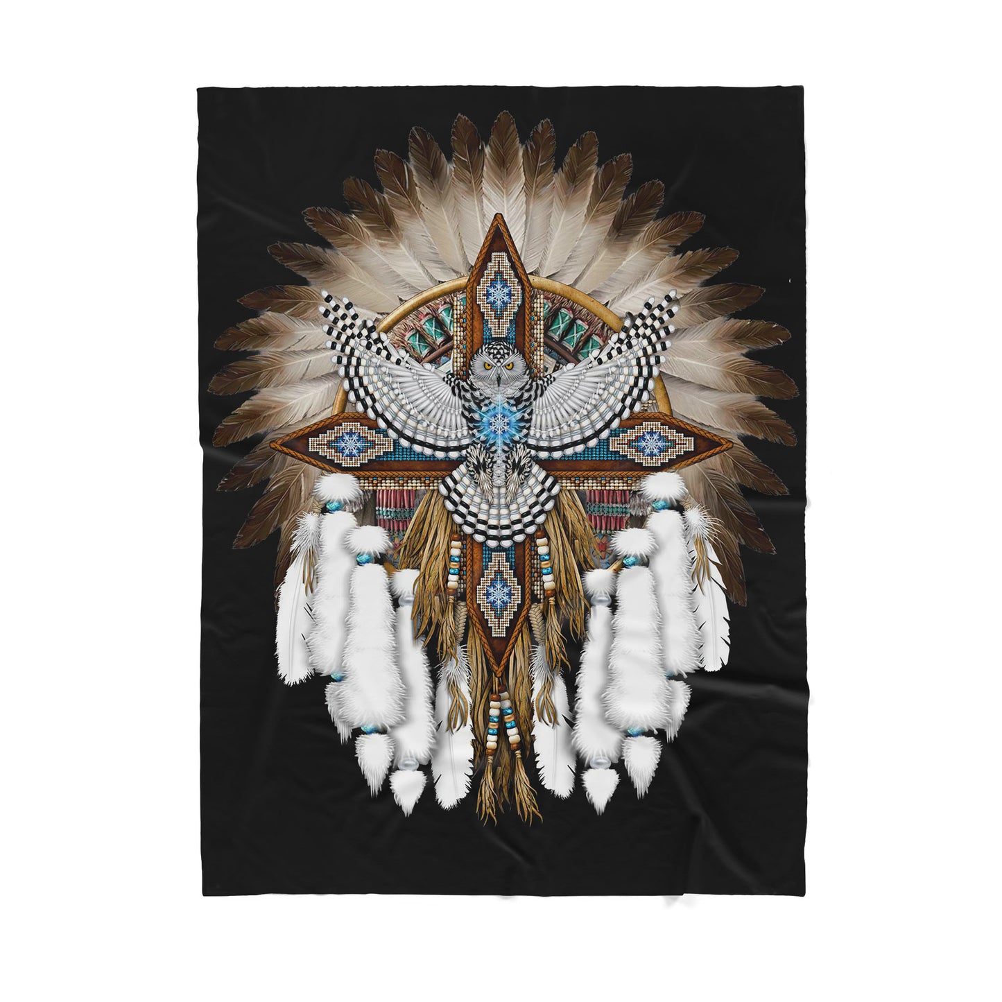 Native American Dreamcatcher Sherpa Blanket LAM