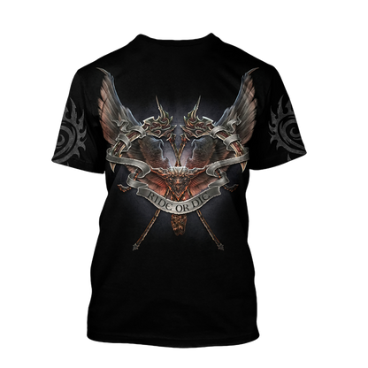Ride or die 3D All Over Printed Shirts and short for Men and Women PL