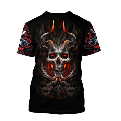 Premium Unisex All Over Printed Confronting Skulls Shirts MEI