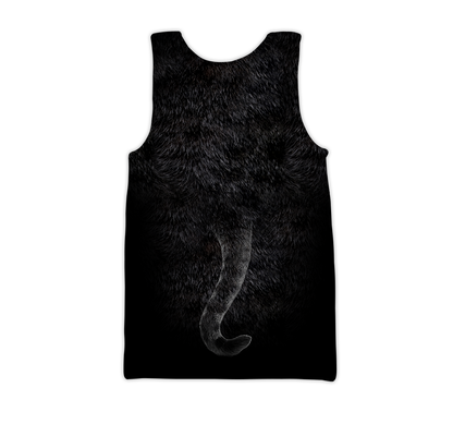 Love Black Cat cover face hair 3D all over shirts