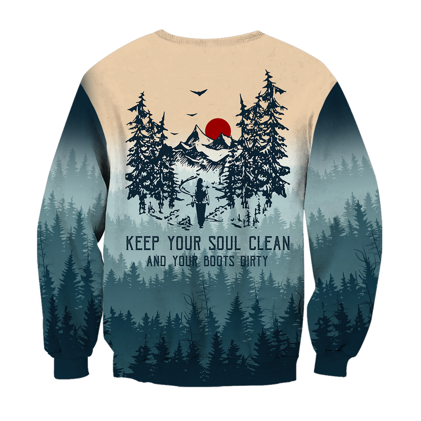 Hiking trails open Born to hike 3D all over printed shirts