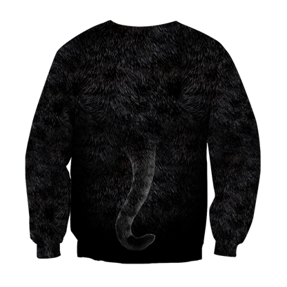 Love Black Cat cover face hair 3D all over shirts