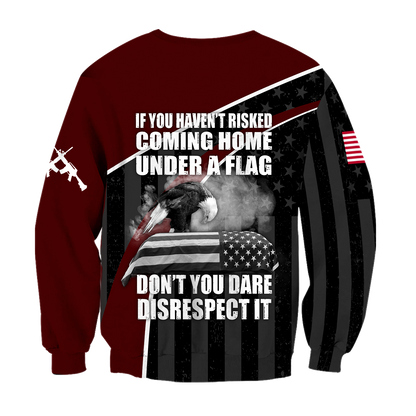 Veteran Honor the fallen Coming Home under a Flag 3D shirts for men and women