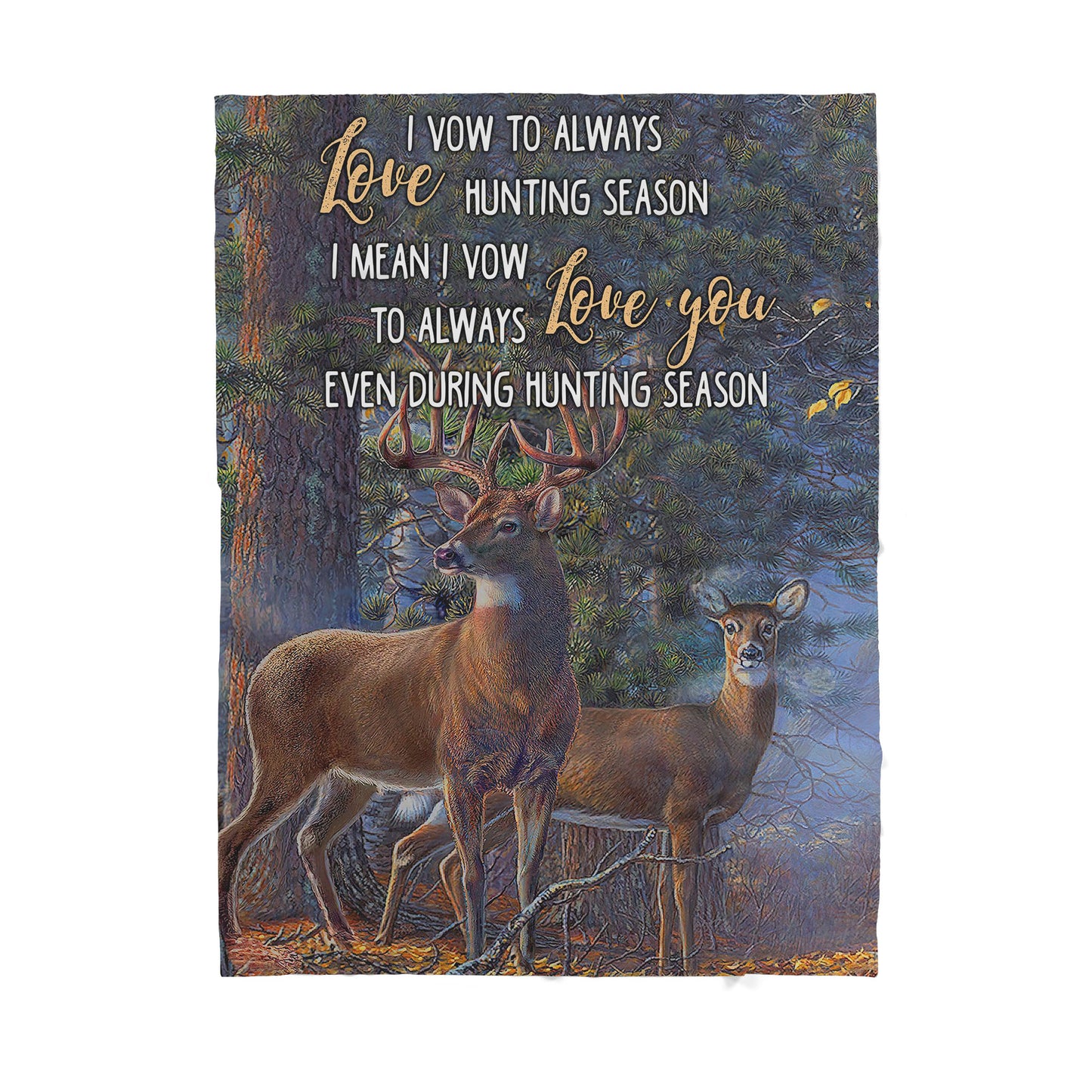 Deer Hunting Sherpa Blanket TT