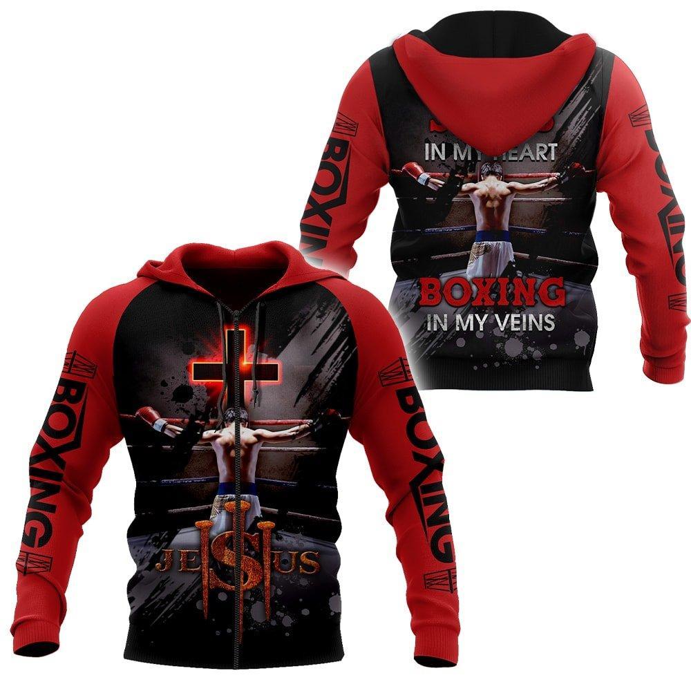 Jesus In My Heart - Boxing In MyVein 3D All Over Printed Unisex Shirts