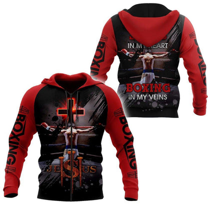 Jesus In My Heart - Boxing In MyVein 3D All Over Printed Unisex Shirts