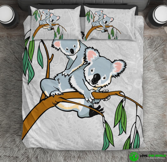 Koala duvet cover - Koala in tree bedding set NN6 - Amaze Style™-BEDDING SETS