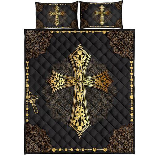 Jesus Cross Quilt Bedding Set TT JJ27052001 - Amaze Style™-Bedding Set