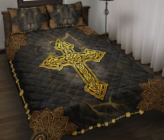 Jesus Cross Quilt Bedding Set TT JJ28052001 HV