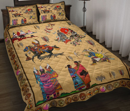 Native American Pattern Quilt Bedding Set MP264S1 - Amaze Style™-Quilt
