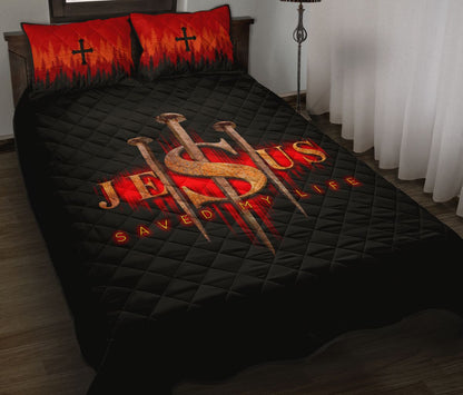 Jesus Saved My Life- Jesus Quilt Bedding Set TA