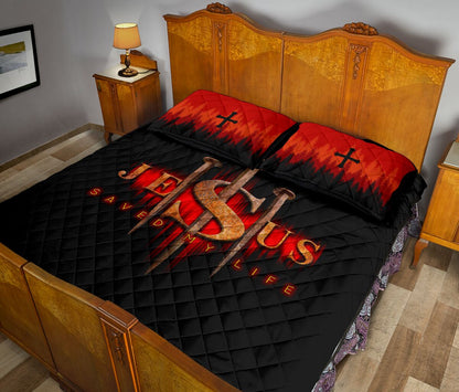 Jesus Saved My Life- Jesus Quilt Bedding Set TA