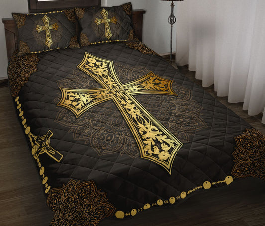 Jesus Cross Quilt Bedding Set TT JJ27052001 - Amaze Style™-Bedding Set