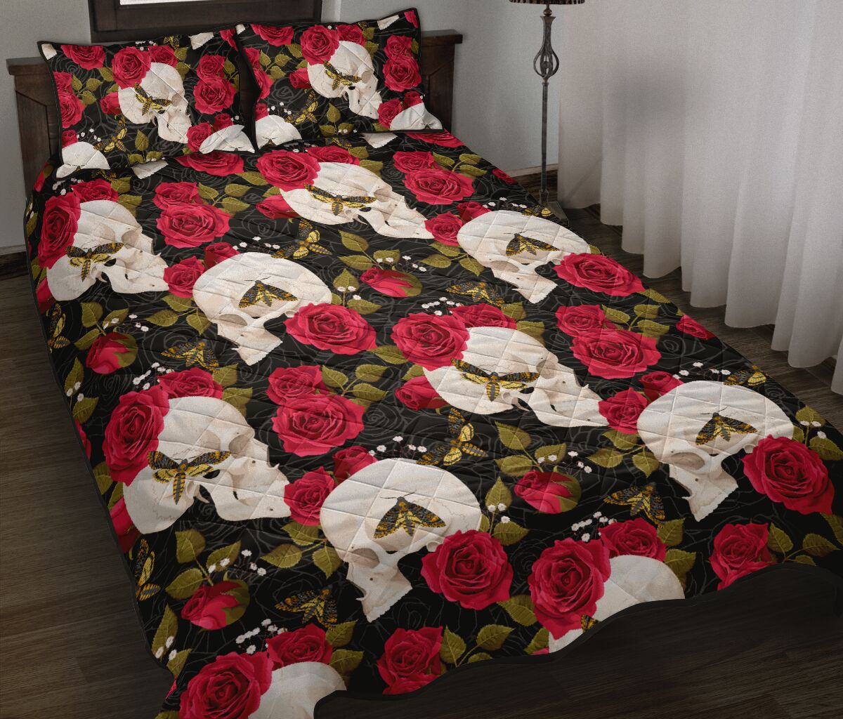 Love Rose and Skull 3D All Over Printed By ML