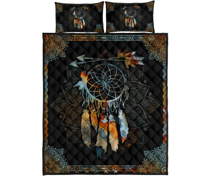 Native American Dreamcatcher Feather Quilt Bedding Set Pi13062002