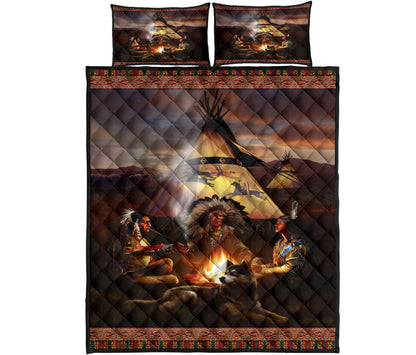 Native American Pow Wow Quilt Bedding Set Pi160507S1 - Amaze Style™-Quilt