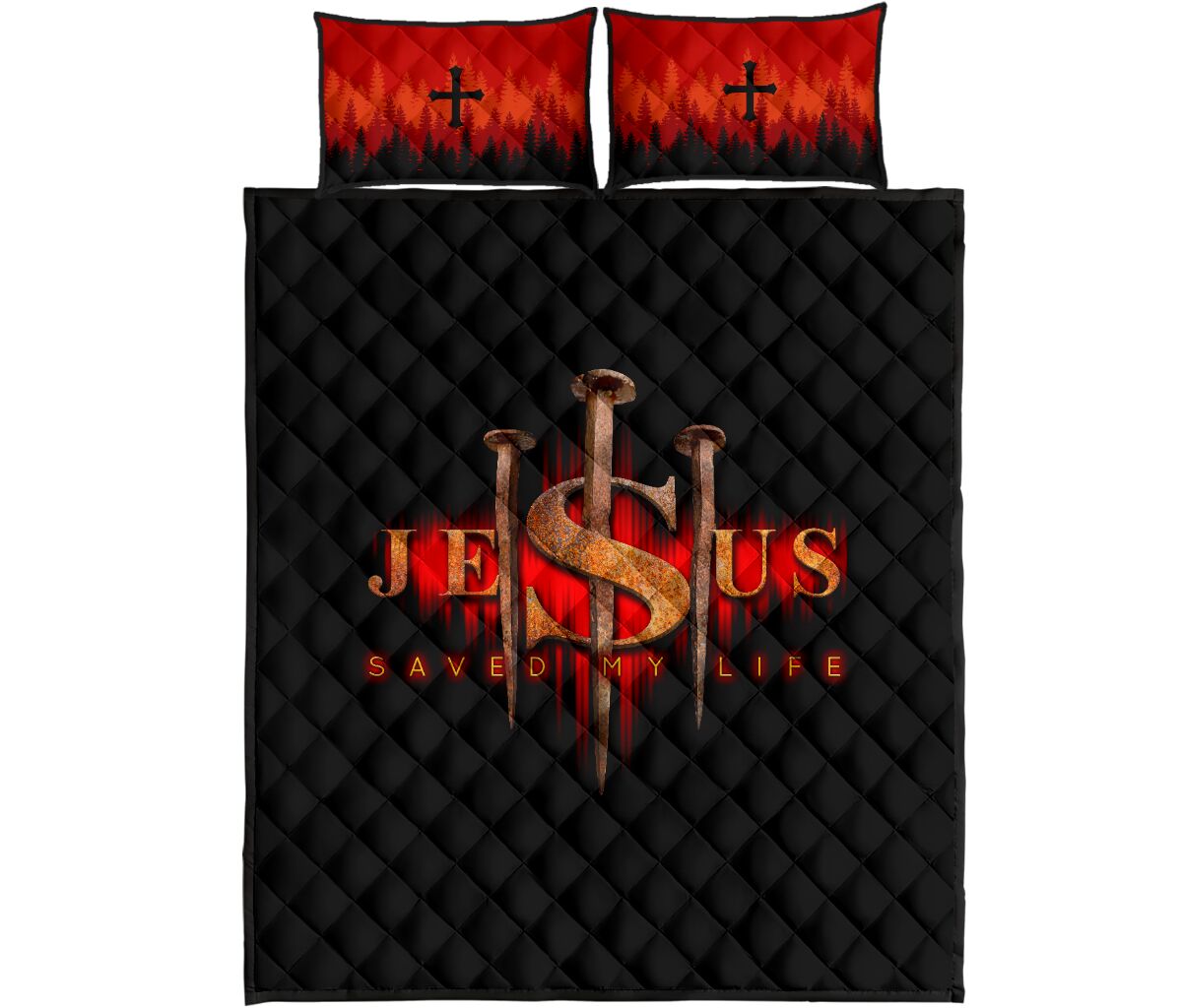 Jesus Saved My Life- Jesus Quilt Bedding Set TA