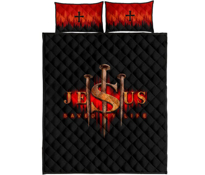 Jesus Saved My Life- Jesus Quilt Bedding Set TA