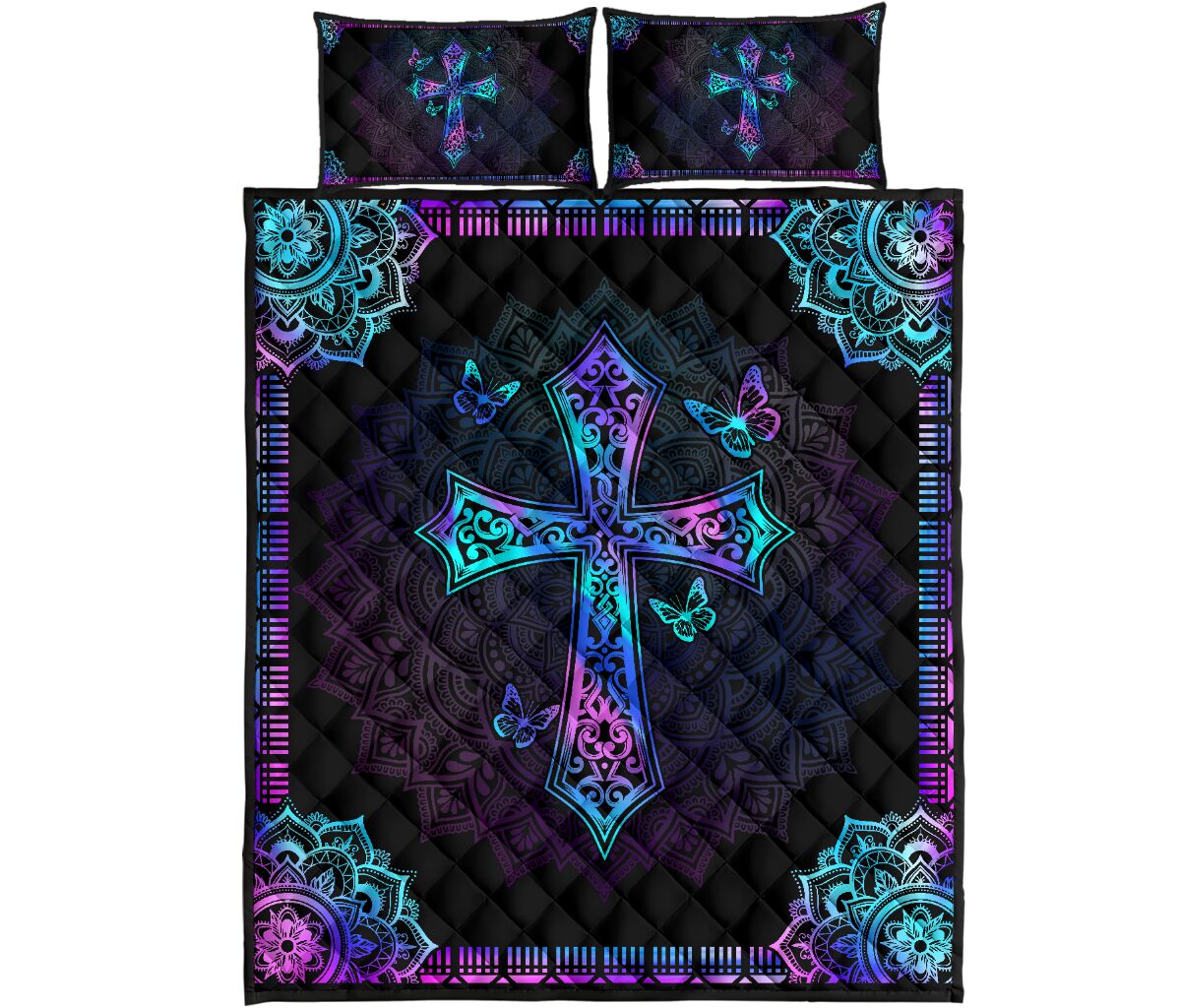 Jesus Cross Quilt Bedding Set TT21052001 HV