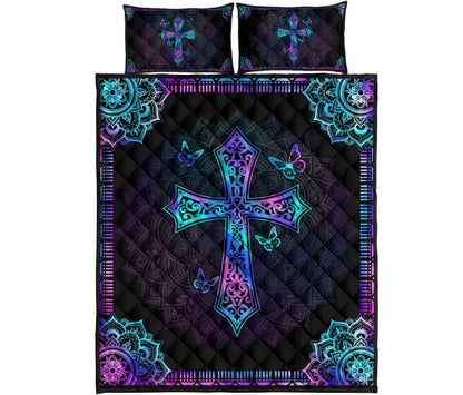 Jesus Cross Quilt Bedding Set TT21052001 HV