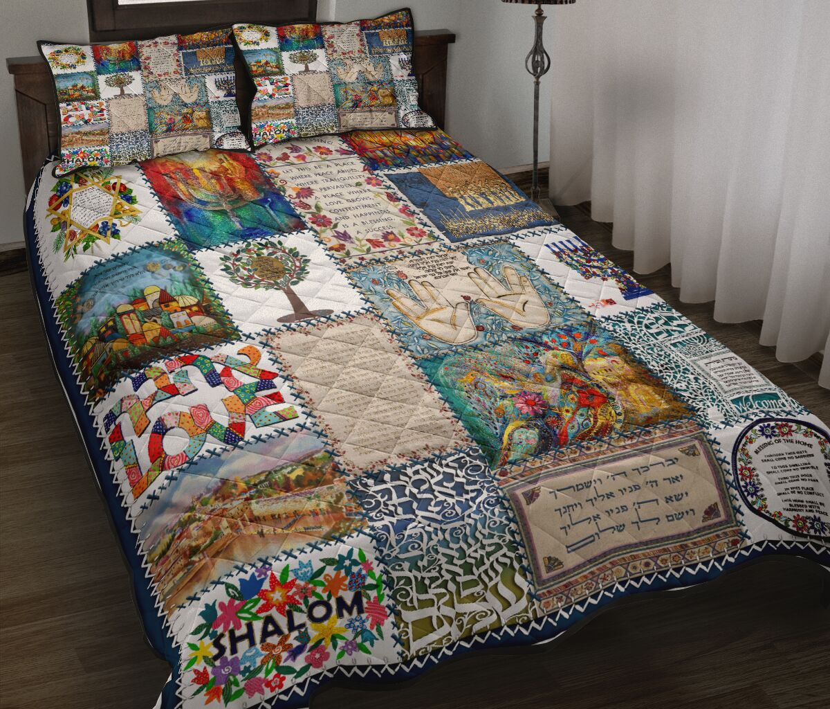 Jewish Quilt Bedding Set MP185S1-Quilt-MP-Twin-Vibe Cosy™