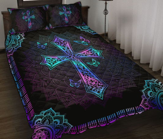 Jesus Cross Quilt Bedding Set TT21052001 HV