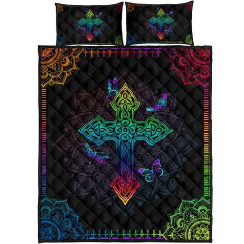 Jesus Cross Quilt Bedding Set TT JJ26052001 - Amaze Style™-Bedding Set